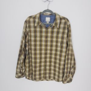Horny Toad Plaid Button Down Men's Collared Shirt